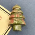 Naturstein Weihnachtsbaum Kristall Schnitzerei Miniatur Figur Tischdekoration Ornament Zubehör - Einzelpackung / Unakit