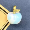 Kleiner Apfel Kristall Anhänger Naturstein DIY Schmuck Zubehör für Halskette kaufen - 1 Stück/Packung (14x18mm) / Opal