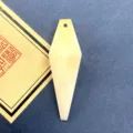 Natural stone 8-sided diamond pendant sharp cone crystal pendulum DIY jewelry accessory. - Lemon Jade