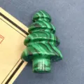 Natürlicher Malachit Weihnachtsbaum Kristall Stein Figur Ohne Loch Lose Perle Dekoration - 1 Stück/Packung / Malachit
