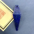Natural Lapis Lazuli Eight-Faceted Rhombus Cone Pendant DIY Jewelry Accessory Blue Gem - Lapis Lazuli