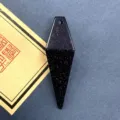 Natural stone blue sandstone 3D diamond pendant crystal pendulum DIY jewelry making accessory - Blue Sandstone