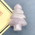 Natürlicher Kristall Weihnachtsbaum Figur Edelstein Schnitzerei DIY Schmuck Zubehör Dekor - 1 Stück/Packung / Amethyst