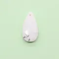 Gefacetteerde druppelvormige witte edelsteen hanger voor DIY halsketting sieraden accessoire. - 13x25mm,3g / Howliet