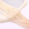 Variante perles de riz jaune clair, imitation perle verre accessoire artisanal DIY. - 3x6mm, 7g / N° 1