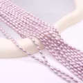 Fil de perles d'imitation ovales roses pour accessoires de collier de bijoux DIY faits main - 3x6mm, 7g / N° 2