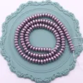 Lila Abakus Perlen für DIY Schmuckherstellung, glatte perlmuttfarbene Glasperlen. - 3x5mm, 16g / Nr. 2