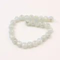DIY Perles Lettres Verre Blanc Opale Impression Or Rond Plat Vrac Perles Fabrication Bijoux - Lettre A / No 2 (8mm)