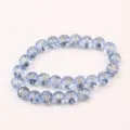 Perles en verre bleu avec des lettres dorées, idéales pour la fabrication de bijoux DIY. - Lettre A / Bleu (8mm)