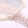 Perles de riz imitation perle en verre coloré pour fabrication bijoux DIY collier. - 3x6mm, 7g / Taille 4