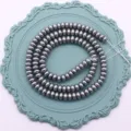 Graue Abakus Perlen Glas Imitation Muschel Perlenstrang für DIY Schmuck Zubehör. - 3x5mm, 16g / Größe 4