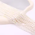 Variante de perles de riz imitation perle ovale blanche pour accessoires de bijoux DIY. - Taille 5