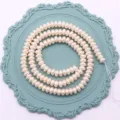 Perlglanz Abakus Glasperlen Strang DIY Schmuck Herstellung Zubehoer in weiss Farbe - Größe 5