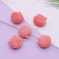 Roze hars schelp kraaltjes voor DIY handgemaakte sieraden accessoires en decoratie. - Sint-jakobsschelp Vorm Stijl (008) / 5 Stuks/Verpakking (14x16mm)
