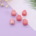 Roze hars snijwerk olifant kralen losse kralen voor DIY handgemaakte sieraden accessoires - Konijn Stijl (010) / 5 Stuks/Verpakking (12x16mm)