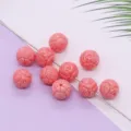 Roze hars snijwerk bloem losse kraal voor DIY handgemaakte sieraden accessoires en hobby - Drakenkraal Stijl (019) / 5 Stuks/Verpakking (9mm)