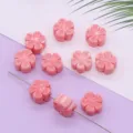 Roze hars bloem losse kralen met gat voor DIY sieraden accessoires handwerk maken. - Vijfbladerige Bloem Stijl (020) / 5 Stuks/Verpakking (10mm)