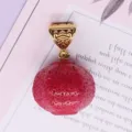 Red synthetic coral pendant DIY jewelry accessory with gold ornate bail charm bead - Lantern Shape (026)
