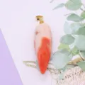 Natural style synthetic coral pendant irregular tree stump shape DIY jewelry accessory - Chili Shape (006)