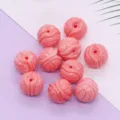 Roze hars gesneden kralen, synthetische koraalstijl, DIY sieraden accessoires voor handgemaakte. - Schildpadschild Stijl (030) / 5 Stuks/Verpakking (10x12mm)