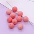 Roze snijwerk hars kralen voor DIY sieraden maken, mooie synthetische koraal kralen. - Zes-woorden Mantra Ronde Kraal Stijl (035) / 5 Stuks/Verpakking (8mm)