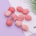 Roze gesneden vis hars losse kraaltjes met recht gat DIY sieraden accessoires voor handwerk. - Graskarper Stijl (038) / 5 Stuks/Verpakking (13x15mm)