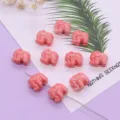 Roze hars olifant kraal, rechte gat charm kraal, DIY sieraden maken accessoires variant. - Olifantenvorm Stijl (045) / 5 Stuks/Verpakking (11x14mm)