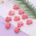 Roze hars olifant vormige losse kralen voor DIY handgemaakte sieraden accessoires - Olifantenvorm Stijl (046) / 5 Stuks/Verpakking (10x16mm)