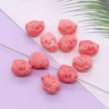 Roze hars snijwerk losse kralen bloem dier bedels DIY sieraden maken accessoires variant - Kleine Zeemeermin Stijl (050) / 5 Stuks/Verpakking (11x13mm) / Roze