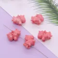 Roze hars gesneden dier kralen met vleugels voor DIY sieraden maken en armband ontwerpen. - Eenhoorn Stijl (051) / 5 Stuks/Verpakking (17x21mm) / Roze