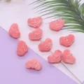 Roze hars gesneden losse hart kralen DIY handgemaakte sieraden accessoires variant - Dubbelzijdige Ruyi Stijl (056) / 5 Stuks/Verpakking (11x15mm) / Roze