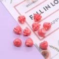 Roze hars snijwerk losse kralen voor DIY sieraden maken, schattige poppenvorm bedels. - Lachende Boeddha Stijl (005) / 5 Stuks/Verpakking (11x15mm) / Roze