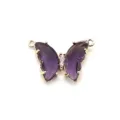 Lila Kristall Schmetterling Anhänger Verbinder, DIY Metall Schmuckherstellung Zubehör Charm - 11x24mm / Lila Stil (Nr. 2)