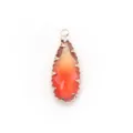 Farbverlauf Kristall Tropfen Anhanger DIY Schmuck Zubehor rot orange Edelstein - 10x24mm / Nr. 2 (Rot-Orange-Verlauf)