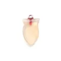 Natural agate small fish pendant DIY necklace jewelry accessory charm for women craft making - 13x23mm / No. 2 (Translucent White)