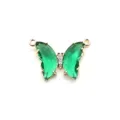 Grüne Schmetterling Kristall Anhänger Verbinder für DIY Schmuckherstellung Zubehör. - 11x24mm / Grüner Stil (Nr. 4)