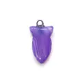 Purple banded agate fish pendant DIY necklace jewelry accessory charm for women and girls. - 13x23mm / No. 4 (Purple Striped)