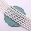 White imitation pearl strands DIY craft beads, frosted pearlescent finish for jewelry making. - 4mm (10g Pack) / No.2 (White)