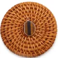 Pendentif en pierre naturelle forme cajou gemme bijou collier DIY accessoire variante - Œil de tigre
