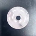 Natürlicher Rosenquarz Donut Anhänger Edelstein Ring DIY Schmuckherstellung Zubehör. - 30mm / Rosenquarz