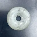 Naturstein Donut Anhänger Kristall Achat runder Charm DIY Schmuck Zubehör Accessoire - 30mm / Labradorit
