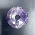 Natürlicher Amethyst Donut Anhänger Kristall Ring Stein DIY Schmuck Zubehör Variante - 30mm / Amethyst
