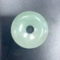 Natürlicher Stein runder Donut Anhänger Kristall Achat DIY Schmuck Accessoires grün - 30mm / Grüner Aventurin