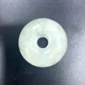 Naturstein Donut Anhänger grüne Jade Kreis DIY Schmuck Zubehör Kette Halskette Komponente - 30mm / Smaragdgrüner Stein