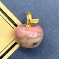 Edelstein Apfel Anhänger Kristall Achat DIY Schmuck Zubehör Halskette Charm Weihnachtsgeschenk - 1 Stück/Packung (14x18mm) / Rhodonit
