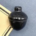 Colgante de piedra natural bellota cristal piña agujero único accesorio de joyería - Obsidiana / 17x22mm