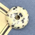 Natürlicher Dalmatiner Jaspis Donut Anhänger Perlen DIY Schmuck Halskette Zubehör. - 15mm / Dalmatinerjaspis