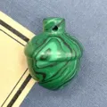 Colgante de bellota de malaquita verde gema piedra preciosa collar DIY accesorio elegante - Malaquita / 17x22mm