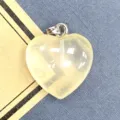 Pendente in cristallo giallo a forma di cuore pietra preziosa DIY collana gioiello accessorio - n.11 / 15x17mm