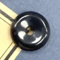 Naturstein Donut Anhänger Kristall Achat runder Charm für DIY Halskette Schmuck Zubehör. - 15mm / Obsidian